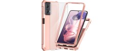 For Moto G Stylus 5G 2025 [Magnetic Circle] Smooth Safe Matte Feel Hybrid Case - Light Pink